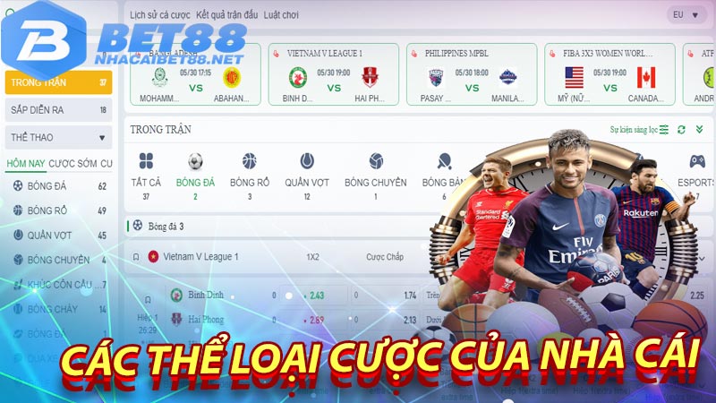 Các thể loại cược của nhà cái